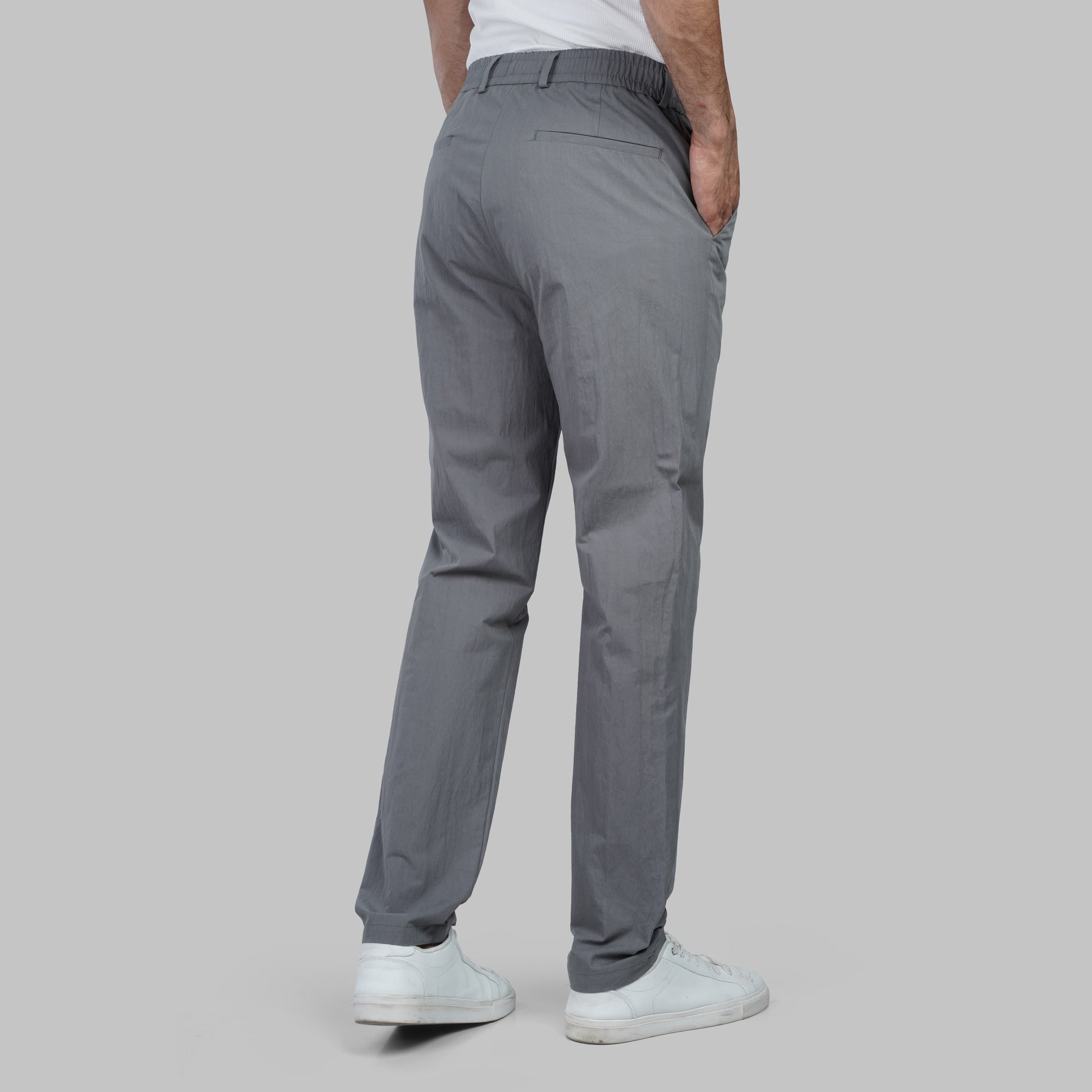 Shop Men’s Elastic-Waist Pants gray for Summer 2026 in Egypt by dockland - تسوق بنطلون رجالي كاجوال رمادي بخصر مطاطي لصيف 2026 من دوكلاند للملابس الرجالية في مصر