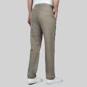 Shop Men’s Linen-Cotton Blend olive Pants for Summer 2026 in Egypt by dockland - تسوق بنطلون كتان رجالي زيتي غامق لصيف 2026 في مصر من دوكلاند للملابس الرجالي