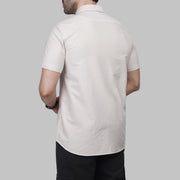 Shop Men's Short Sleeve beige Oxford Shirt for Summer 2026 by Dockland - تسوق قميص أكسفورد رجالي بيج صيفي نص كم 2026 من دوكلاند أونلاين في مصر