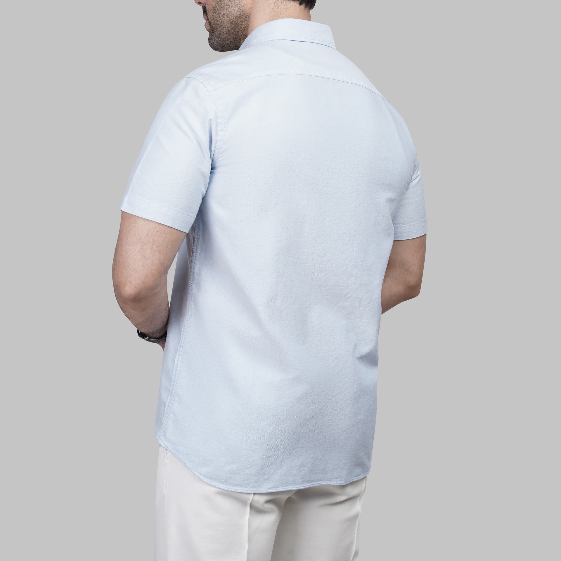 Shop Men's Short Sleeve blue Oxford Shirt for Summer 2026 by Dockland - تسوق قميص أكسفورد رجالي ازرق سماوي صيفي نص كم 2026 من دوكلاند أونلاين في مصر