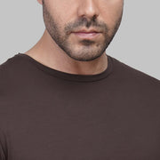 Shop Men's premium round-neck brown t-shirt Summer 2026 Dockland smart casual style - تسوق تيشرت رجالي صيفي بني برقبة مستديرة 2026 من دوكلاند مصر