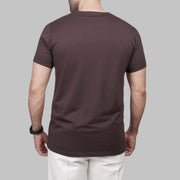 Shop Men's premium round-neck brown t-shirt Summer 2026 Dockland smart casual style - تسوق تيشرت رجالي صيفي بني برقبة مستديرة 2026 من دوكلاند مصر