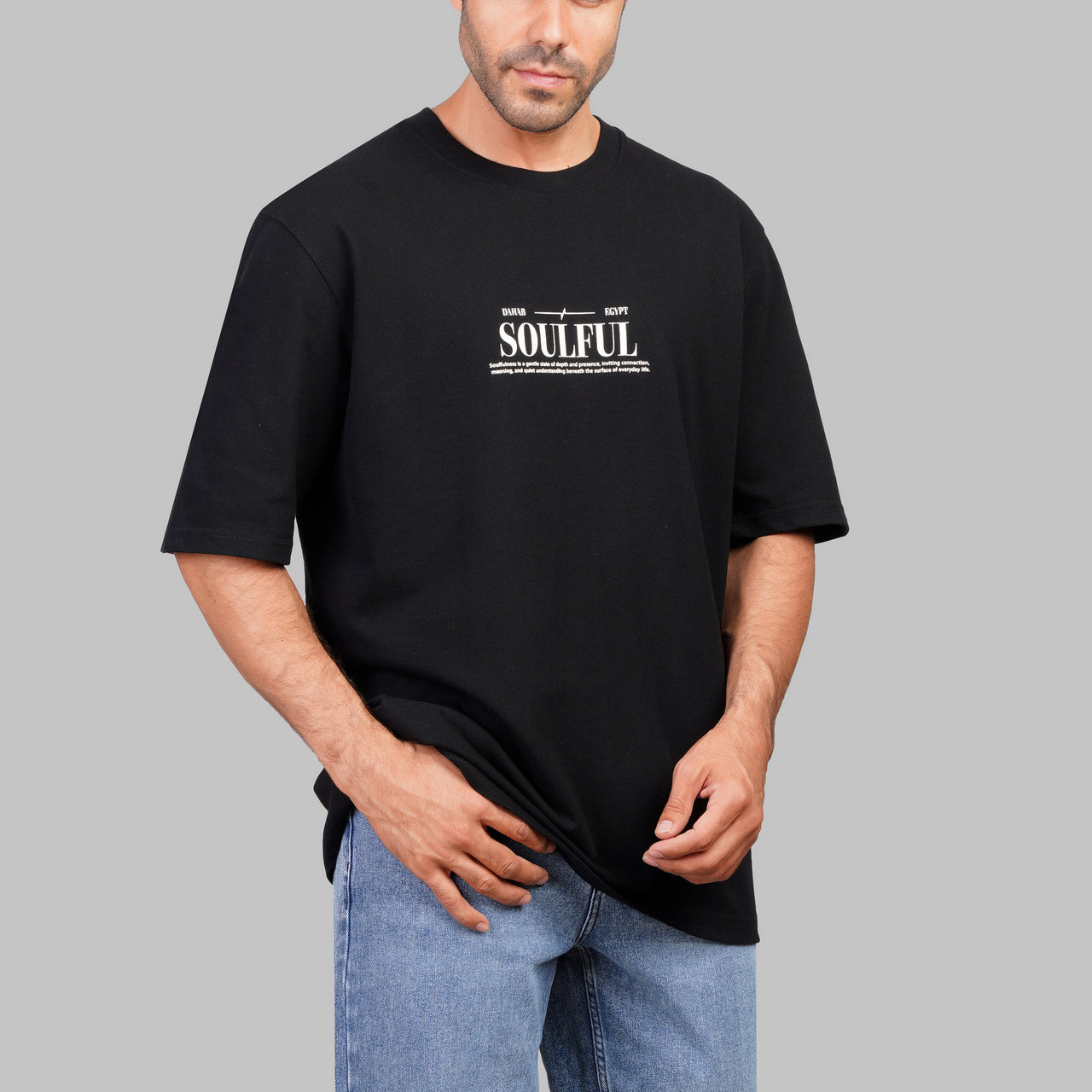 Oversized Cotton Statement T-Shirt - Dockland