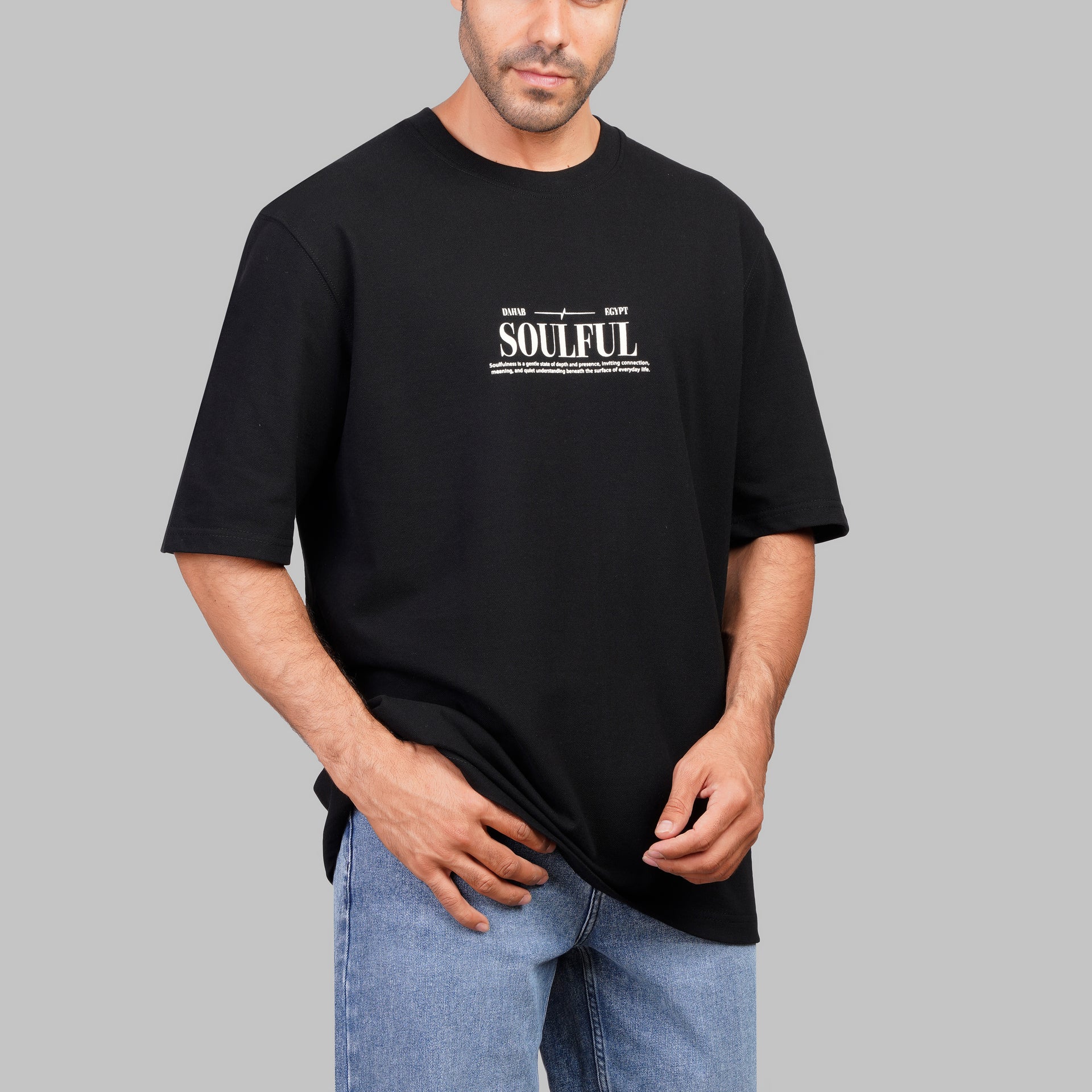 Oversized Cotton Statement T-Shirt - Dockland