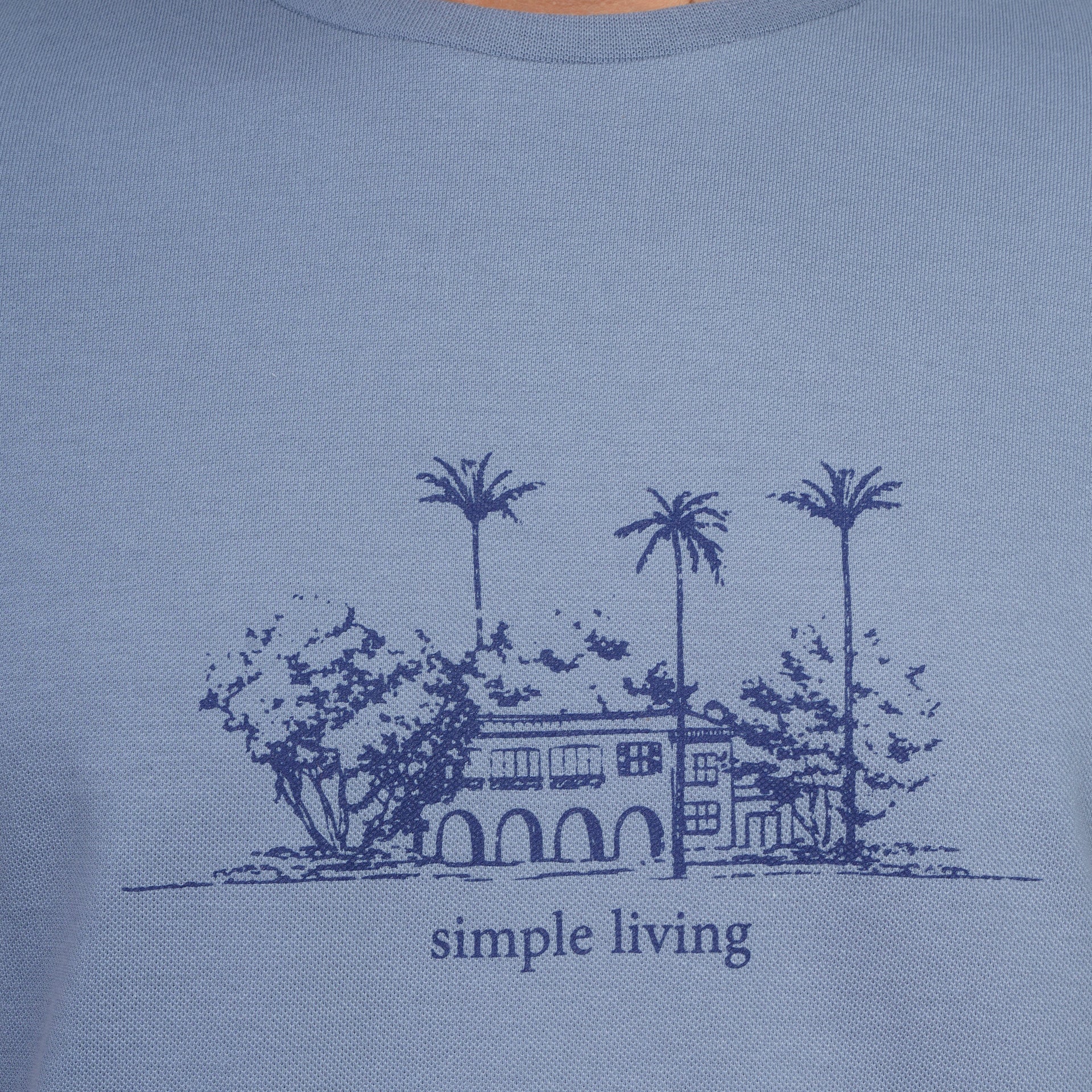 Modern Slim-Fit Cotton T-Shirt with Print Detail - Dockland