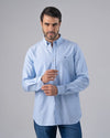 LONG SLEEVE PLAIN OXFORD SHIRT - SKY BLUE - Dockland