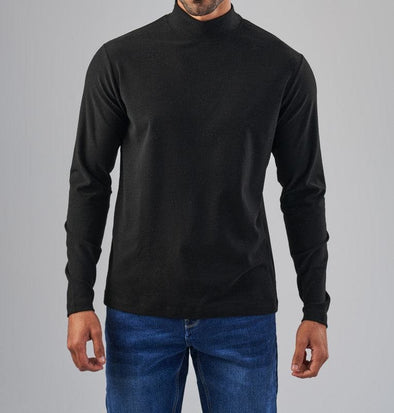 High Neck Long Sleeve Body  - BLACK - DOCKLAND