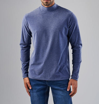 High Neck Long Sleeve Body  -  BLUE- DOCKLAND