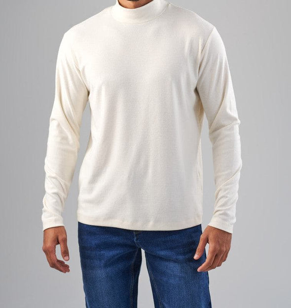 High Neck Long Sleeve Body  -  OFF WHITE- DOCKLAND