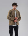 SUEDE JACKET   - OLIVE-DOCKLAND