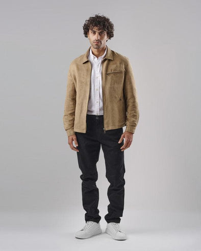 SUEDE JACKET - BEIGE - DOCKLAND