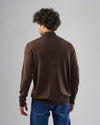 BASIC HIGH NECK SWEATER  - BROWN-DOCKLAND