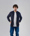 Zip-Up Straight-Fit Sweater  - DARK NAVY-DOCKLAND