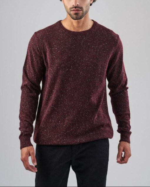 Round Neck Sweater - BURGUNDY-DOCKLAND