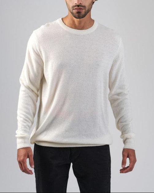 Round Neck Sweater - OFF WHITE-DOCKLAND