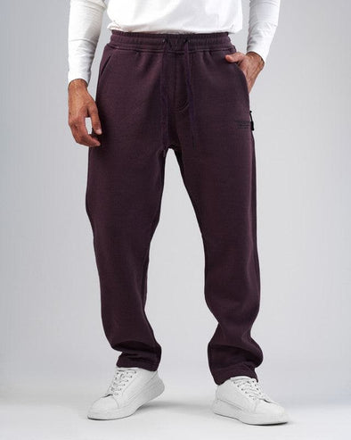 JOGGER WAIST SWEATPANTS  - BURGUNDY- DOCKLAND