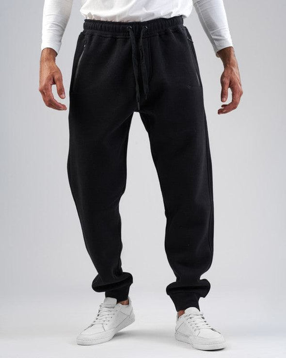 JOGGER WAIST SWEATPANTS  - BLACK- DOCKLAND