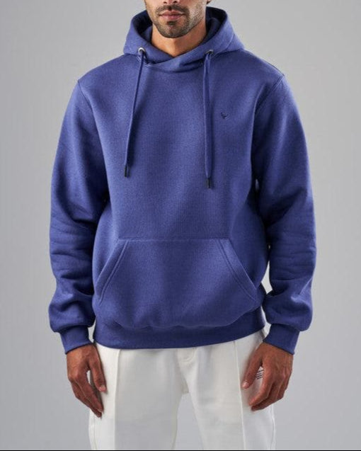 BASIC HOODIE  - BLUE-DOCKLAND