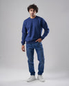 ROUND-NECK SWEATSHIRT   - NAVY  -DOCKLAND