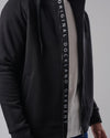 High Neck Zip Hoodie - BLACK-DOCKLAND