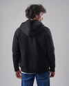 High Neck Zip Hoodie - BLACK-DOCKLAND