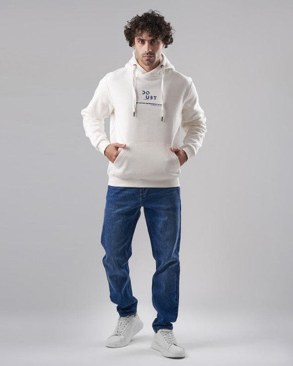 Embroidered Hoodie  - OFF WHITE-DOCKLAND