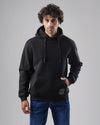 Contrast Print Hoodie  - BLACK- DOCKLAND