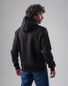 Contrast Print Hoodie  - BLACK- DOCKLAND