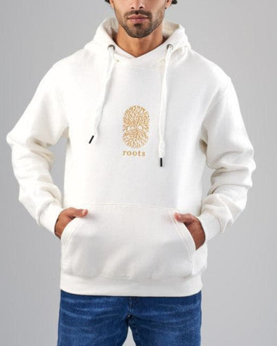 Embroidered Hoodie  - OFF WHITE-DOCKLAND