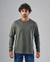 LONG SLEEVE SLIM T-SHIRT  - DARK OLIVE- DOCKLAND