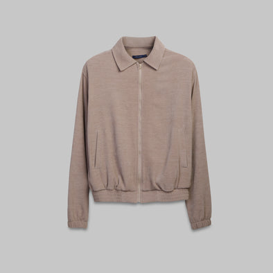 Lightweight Zip Jacket  - BEIGE