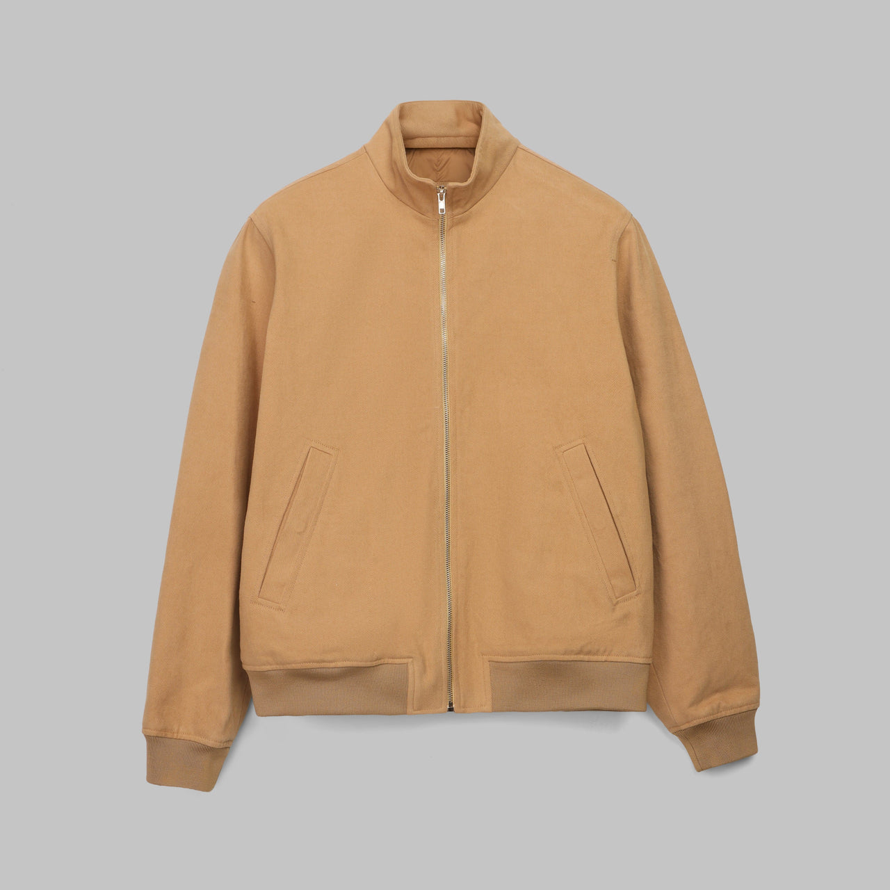 Cotton Zip Jacket - BEIGE - Dockland