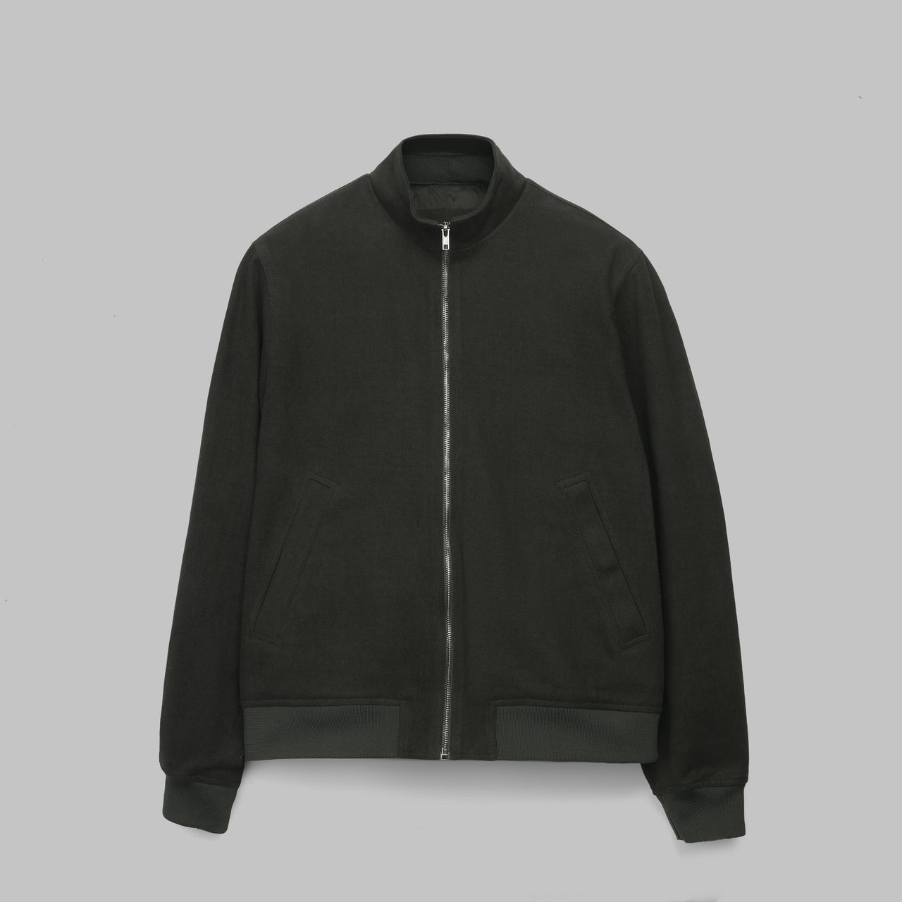 Cotton Zip Jacket - OLIVE - Dockland