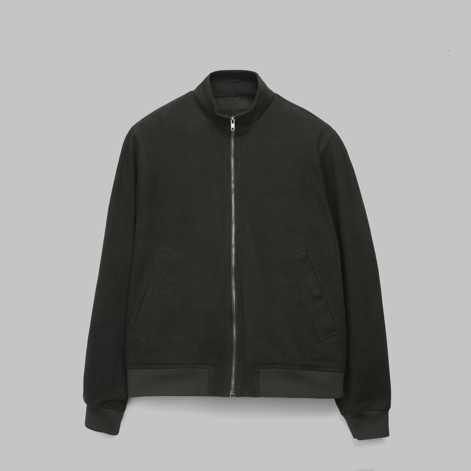 Cotton Zip Jacket - OLIVE - Dockland