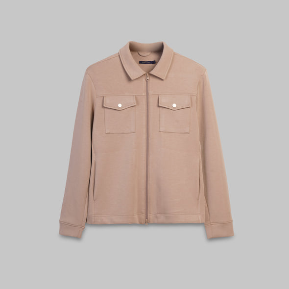 Elevated Zip Jacket - BEIGE