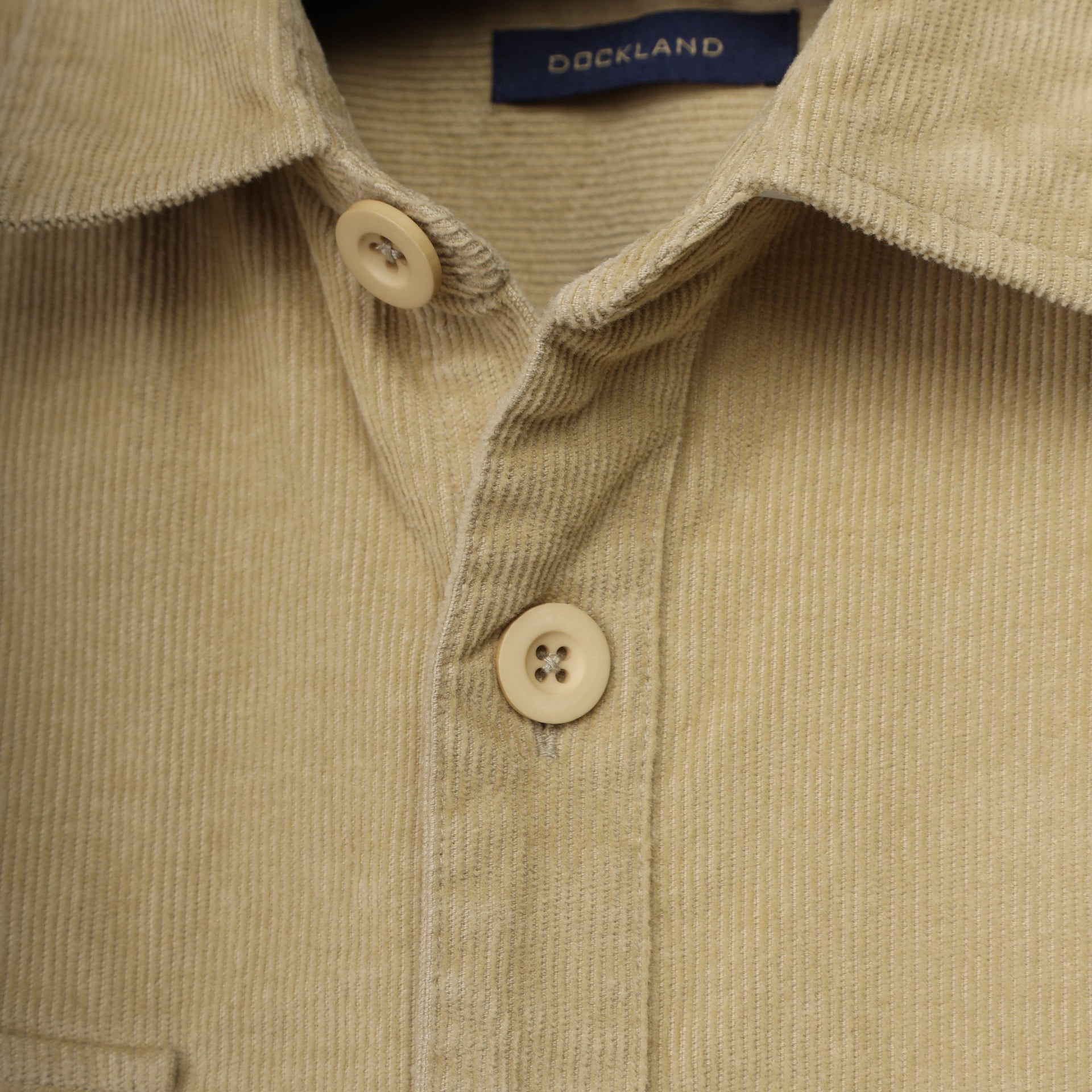 Casual Cotton Overshirt - BEIGE - Dockland