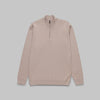 BASIC HALF-ZIP SWEATER - BEIGE