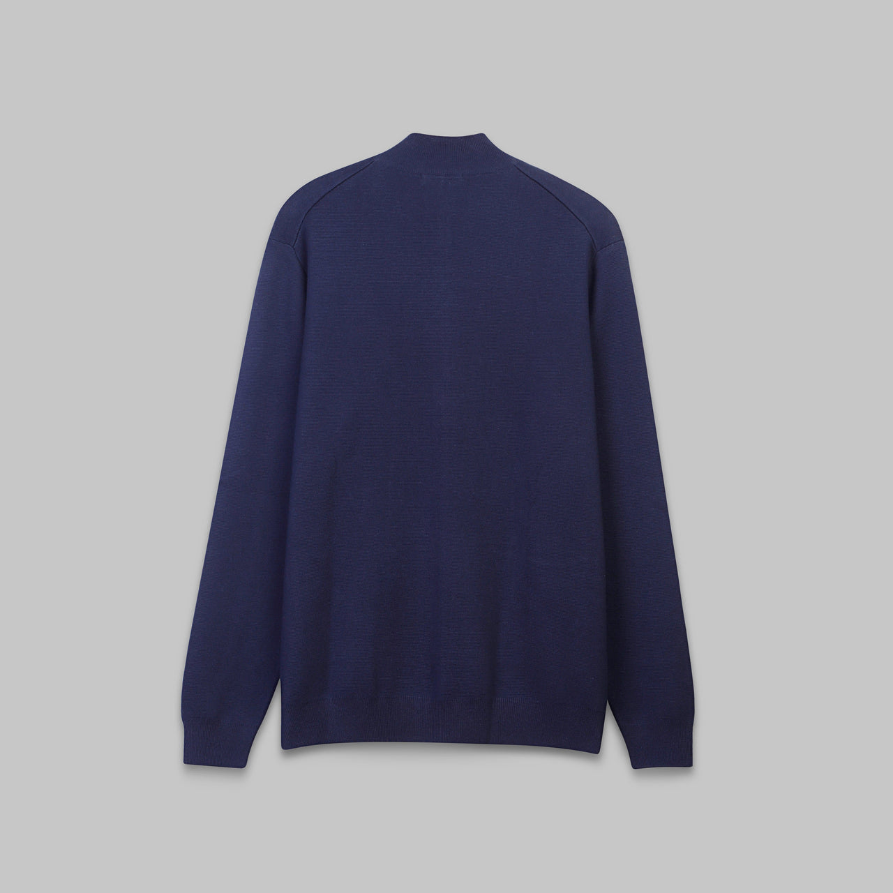 BASIC FULL-ZIP SWEATER - DARK NAVY