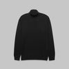 BASIC WOOL HIGH-NECK SWEATER - BLACK