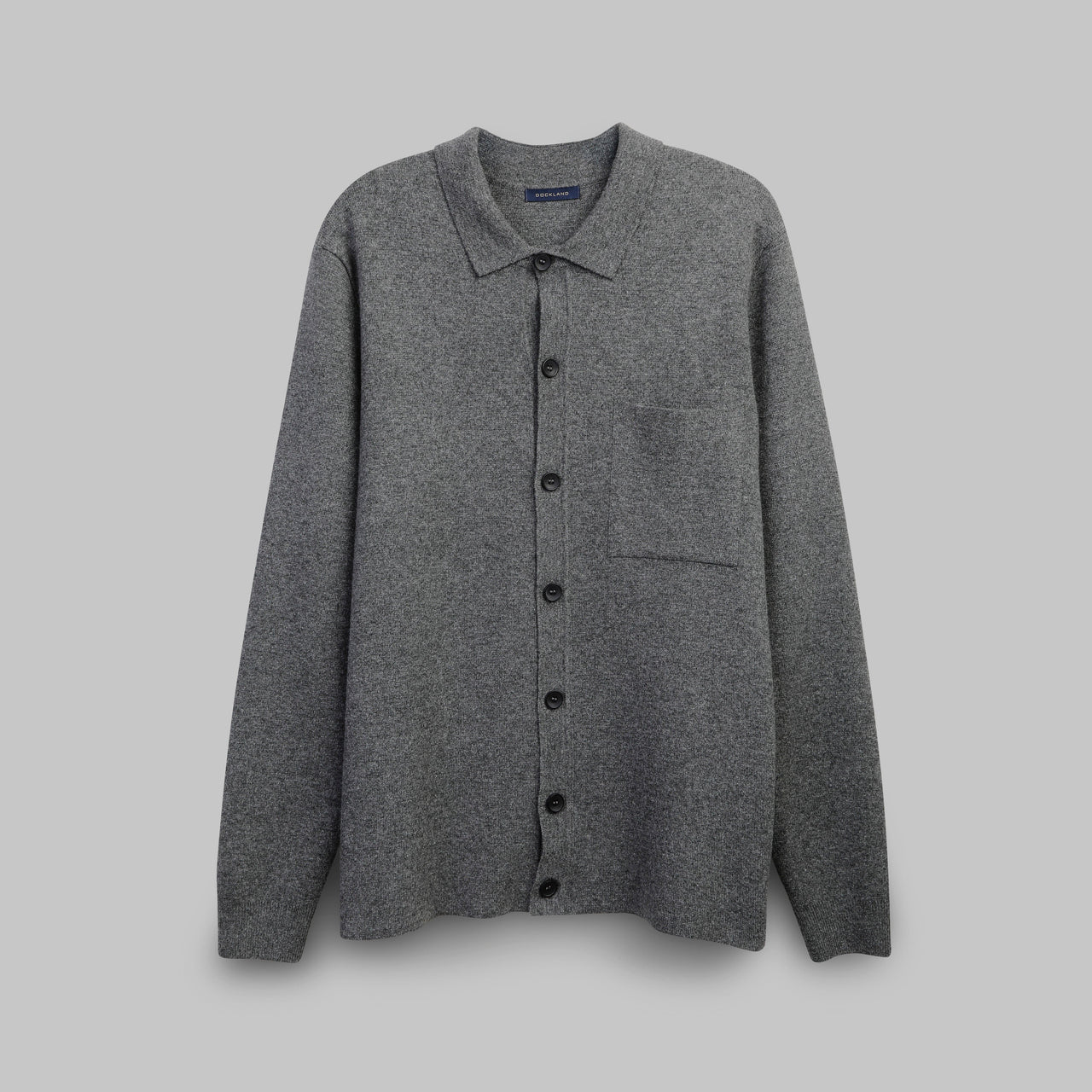 BUTTON-UP CARDIGAN - Dark Chinée