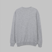 ROUND-NECK WOOL SWEATER - LIGHT GREY - Dockland