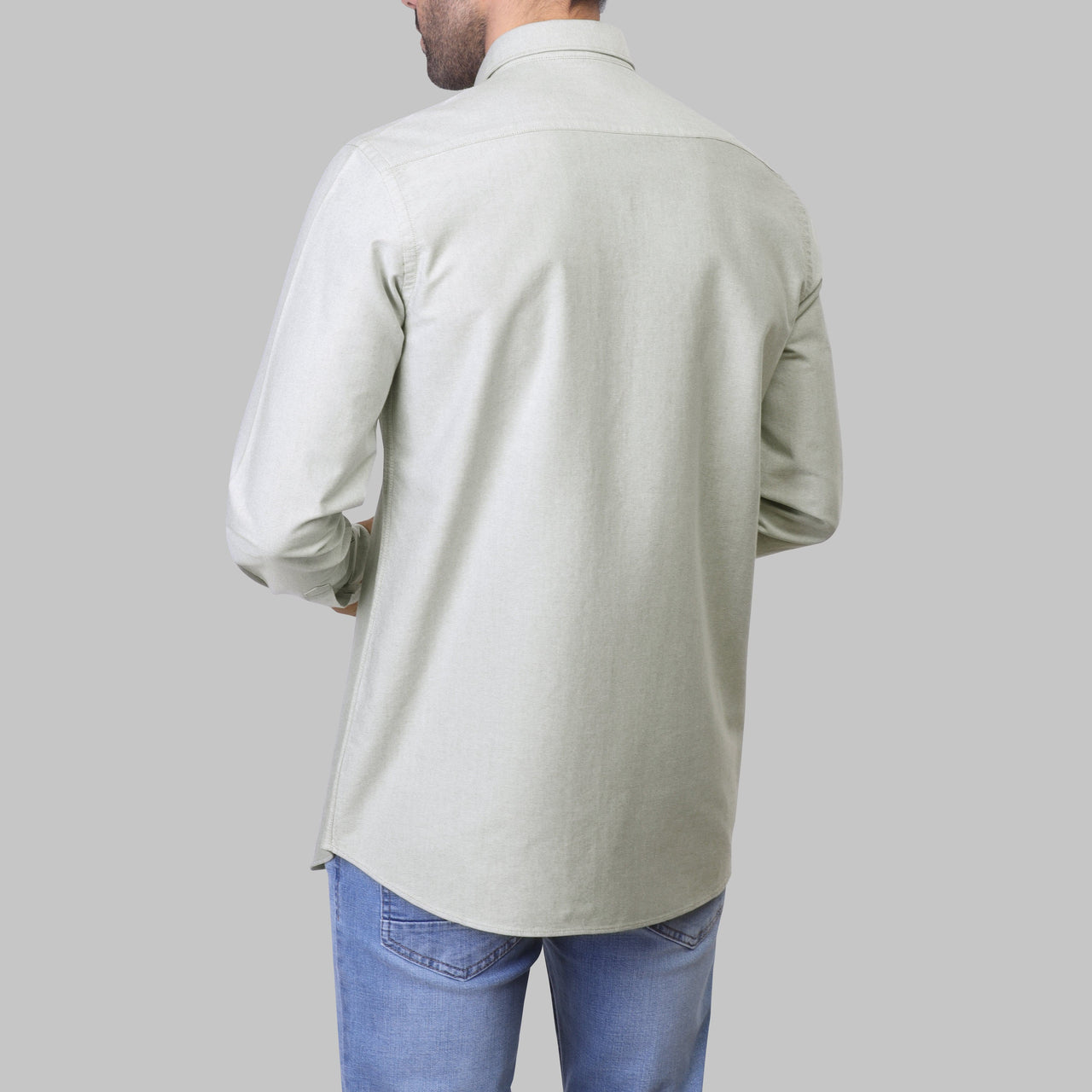 SLIM-FIT OXFORD SHIRT  - LIGHT OLIVE - Dockland