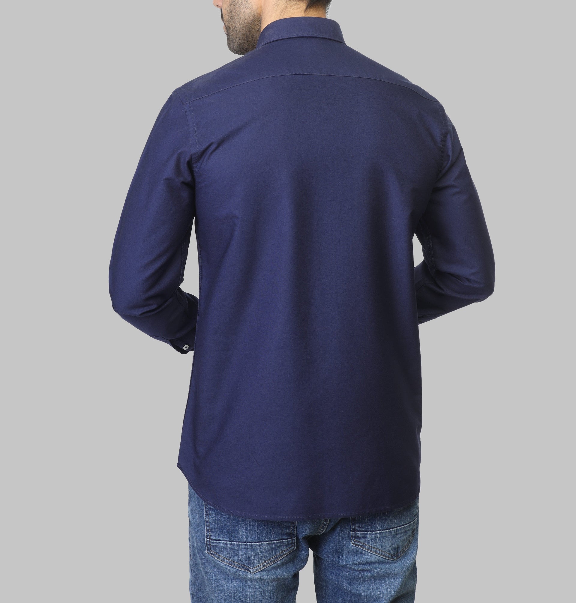 SLIM-FIT OXFORD SHIRT  - NAVY - Dockland