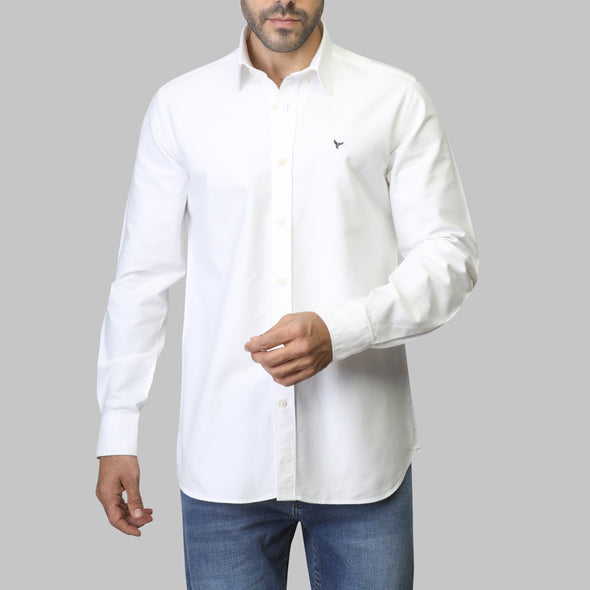 SLIM-FIT OXFORD SHIRT  - OFF WHITE - Dockland