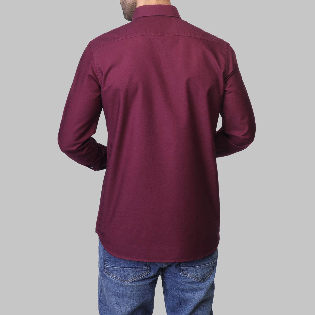 SLIM-FIT OXFORD SHIRT  - WINE - Dockland
