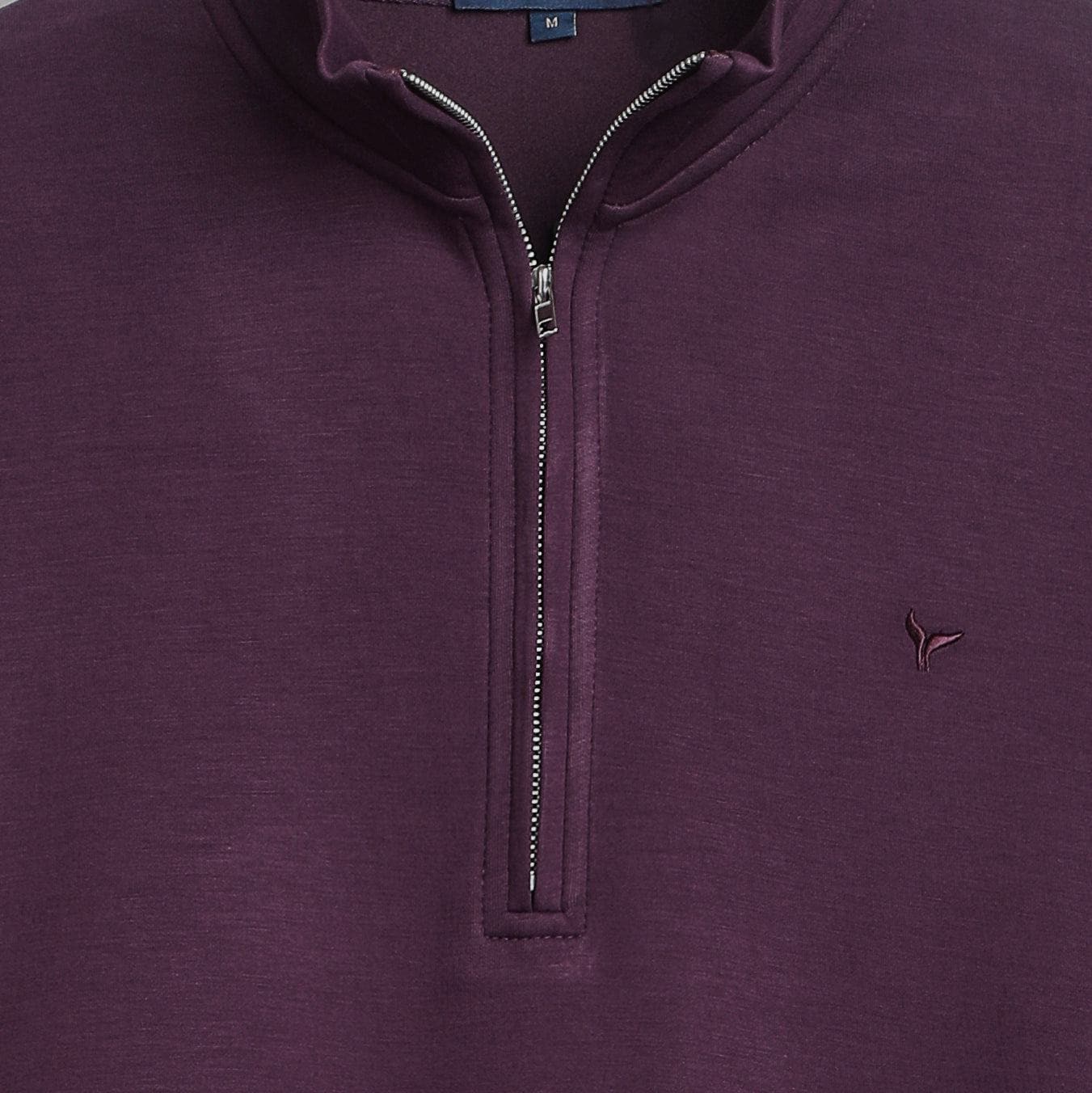 PREMIUM QUARTER ZIP SWEATSHIRT  - DARK BURGUNDY - Dockland