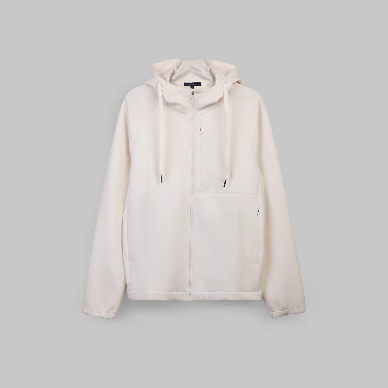 PREMIUM HALF-NECK HOODIE - OFF WHITE
