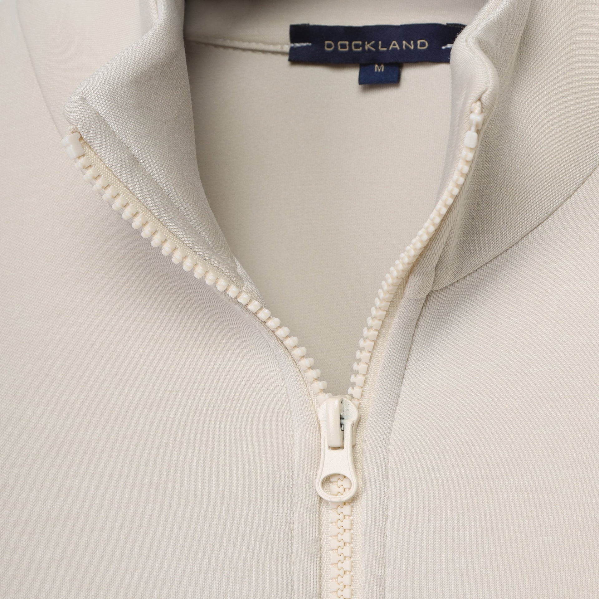 Comfort Half-Neck Zip Sweatshirt - BEIGE - Dockland