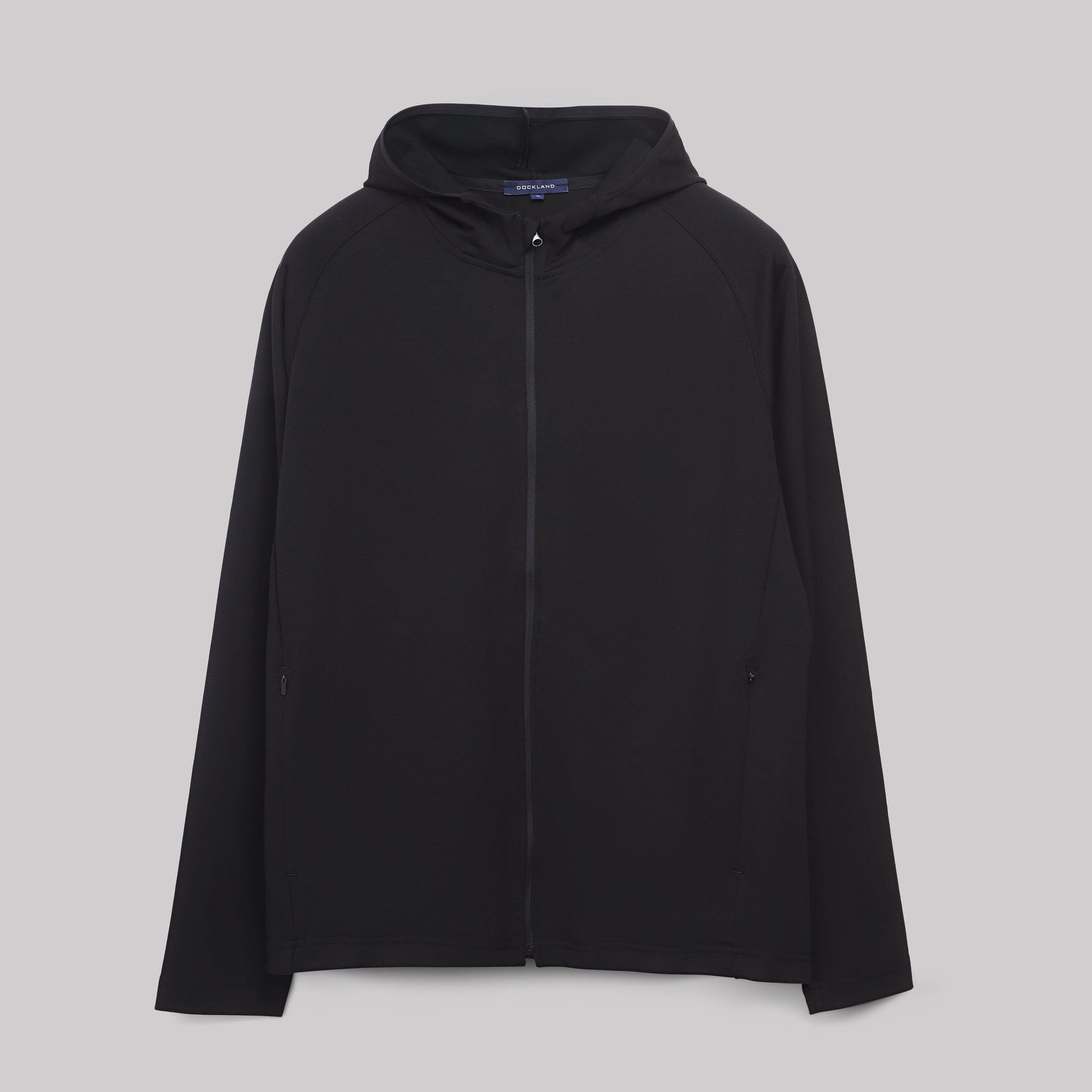 Lightweight Zip Hoodie - BLACK - Dockland