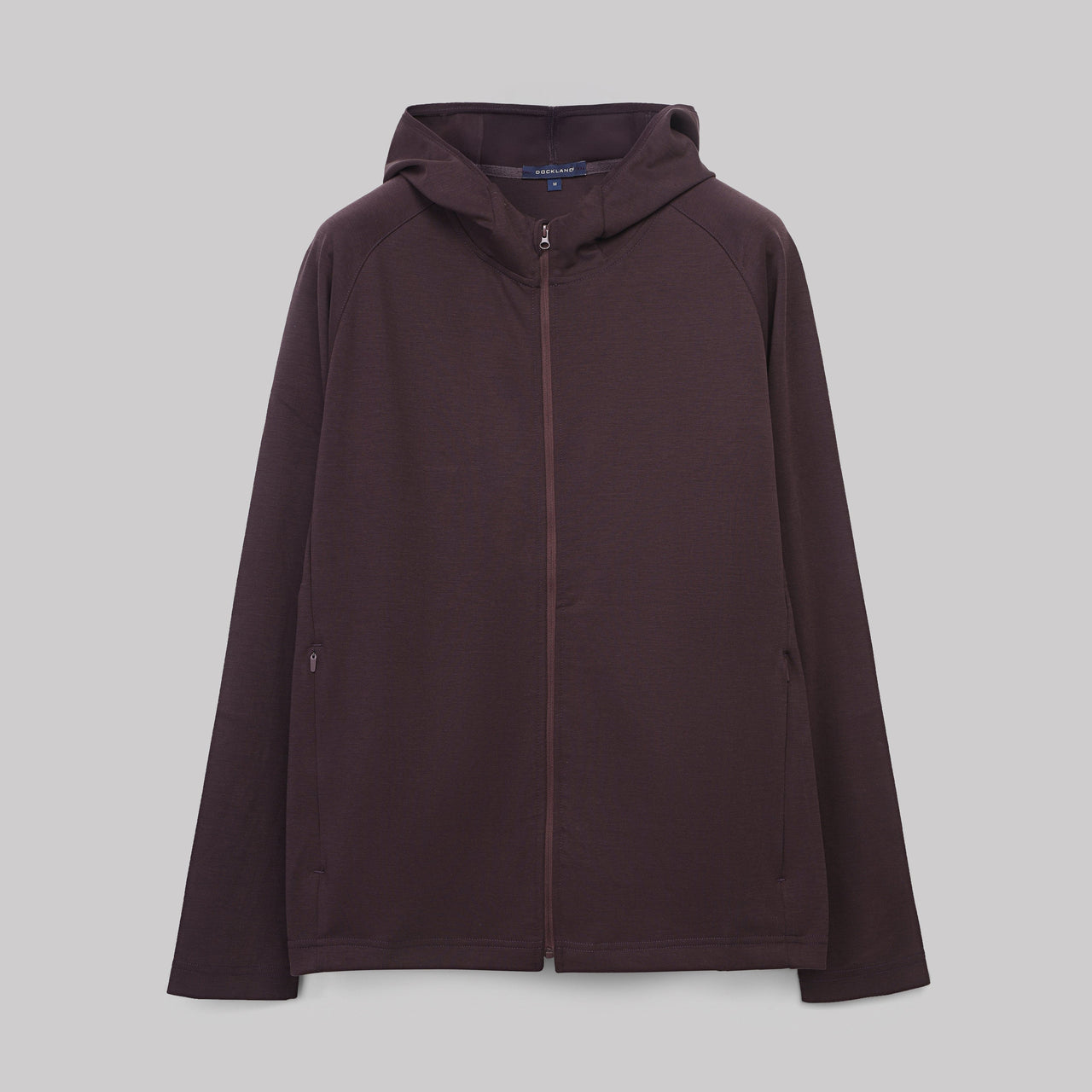 Lightweight Zip Hoodie - BURGUNDY - Dockland